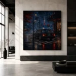 Tokyo Taxi Night Cinematic Cityscapes Canvas Print - Image 5