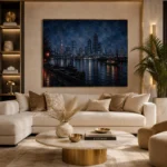 Tokyo Harbor Night Cinematic Cityscapes Canvas Print - Image 10