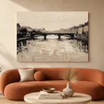 Seine Bridge Paris Cityscape Wall Art Canvas Print - Image 3