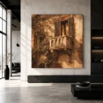 Tuscan Balcony Italian Cityscape Wall Art Canvas Print - Image 5