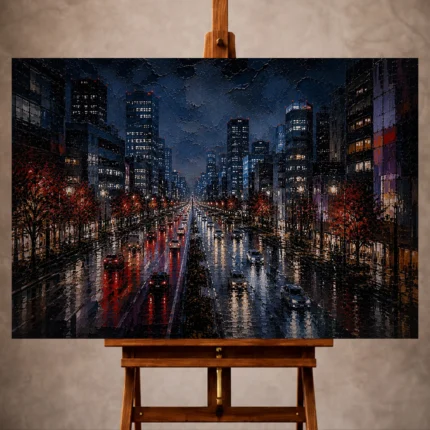 Cinematic Cityscapes wall art print for elegant interiors