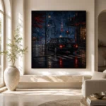 Tokyo Taxi Night Cinematic Cityscapes Canvas Print - Image 10