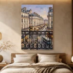 Paris Evening Balcony Paris Cityscape Wall Art Canvas Print - Image 8