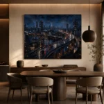 Tokyo Expressway Night Cinematic Cityscapes Canvas Print - Image 5