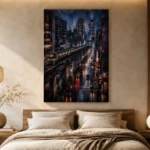 Tokyo Metro Night Cinematic Cityscapes Canvas Print - Image 8