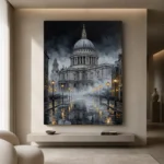 St Pauls Cathedral London Cityscape Wall Art Canvas Print - Image 4