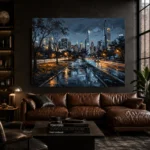 Central Park Skyline New York Cityscape Wall Art Canvas Print - Image 4