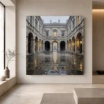 Historic Courtyard London Cityscape Wall Art Canvas Print - Image 6