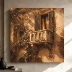 Tuscan Balcony Italian Cityscape Wall Art Canvas Print - Image 11
