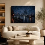 Tokyo Harbor Night Cinematic Cityscapes Canvas Print - Image 7