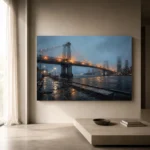 East River Bridge New York Cityscape Wall Art Canvas Print - Image 11