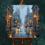Fifth Avenue Lamps New York Cityscape Wall Art Canvas Print - Image 2