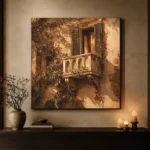 Tuscan Balcony Italian Cityscape Wall Art Canvas Print - Image 8