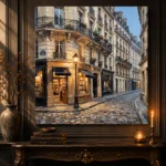 Paris Bookshop Street Paris Cityscape Wall Art Canvas Print - Image 4