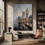 Big Ben London Cityscape Wall Art Canvas Print - Image 3