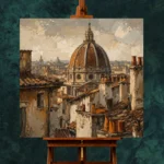 Florence Duomo Italian Cityscape Wall Art Canvas Print - Image 2