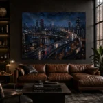 Tokyo Expressway Night Cinematic Cityscapes Canvas Print - Image 4