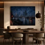 Tokyo Harbor Night Cinematic Cityscapes Canvas Print - Image 5