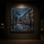 West Village Brownstone New York Cityscape Wall Art Canvas Print - Image 9