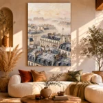 Paris Rooftop Mist Paris Cityscape Wall Art Canvas Print - Image 11