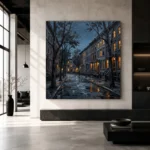 West Village Brownstone New York Cityscape Wall Art Canvas Print - Image 5
