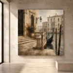 Venetian Palazzo Italian Cityscape Wall Art Canvas Print - Image 3