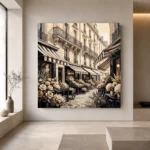 Paris Flower Market Paris Cityscape Wall Art Canvas Print - Image 6