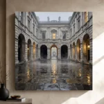 Historic Courtyard London Cityscape Wall Art Canvas Print - Image 11