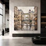 Paris Metro Entrance Paris Cityscape Wall Art Canvas Print - Image 5