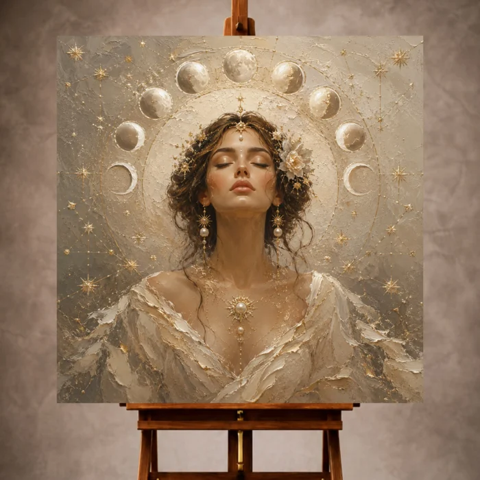 Celestial Feminine Wall Art wall art print for elegant interiors