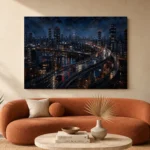 Tokyo Expressway Night Cinematic Cityscapes Canvas Print - Image 3