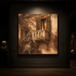 Tuscan Balcony Italian Cityscape Wall Art Canvas Print - Image 9