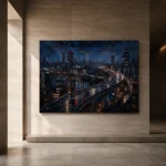 Tokyo Expressway Night Cinematic Cityscapes Canvas Print - Image 6