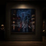 Tokyo Rain Crosswalk Cinematic Cityscapes Canvas Print - Image 9