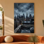 Chrysler Skyline New York Cityscape Wall Art Canvas Print - Image 6