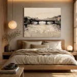 Seine Bridge Paris Cityscape Wall Art Canvas Print - Image 9