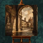 Florentine Arch Italian Cityscape Wall Art Canvas Print - Image 2