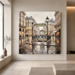 Paris Metro Entrance Paris Cityscape Wall Art Canvas Print - Image 6