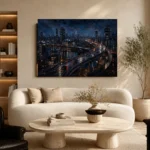 Tokyo Expressway Night Cinematic Cityscapes Canvas Print - Image 7