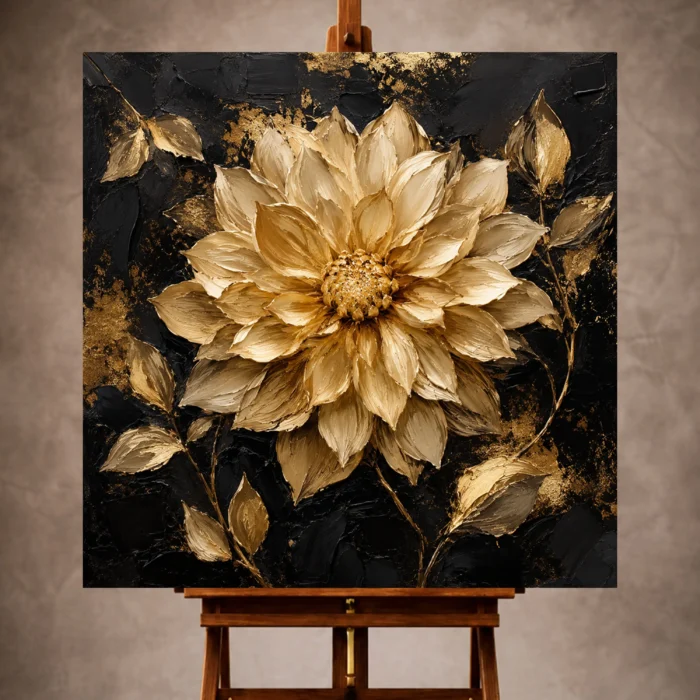 Black & Gold Wall Art wall art print for elegant interiors