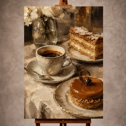 Coffee & Dessert Wall Art wall art print for elegant interiors