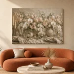 White Orchid Floral Dining Room Wall Art Canvas Print - Image 6