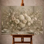 Blush Hydrangea Floral Dining Room Wall Art Canvas Print - Image 9