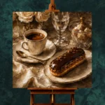 Parisian Eclair Coffee & Dessert Wall Art Canvas Print - Image 3