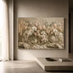 White Orchid Floral Dining Room Wall Art Canvas Print - Image 7