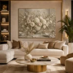 Blush Hydrangea Floral Dining Room Wall Art Canvas Print - Image 8