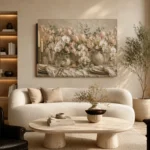 White Orchid Floral Dining Room Wall Art Canvas Print - Image 11