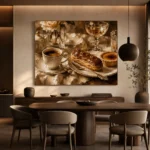 Eclair and Creme Brulee Coffee & Dessert Wall Art Canvas Print - Image 3