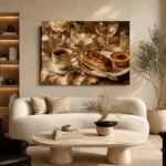 Eclair and Creme Brulee Coffee & Dessert Wall Art Canvas Print - Image 11