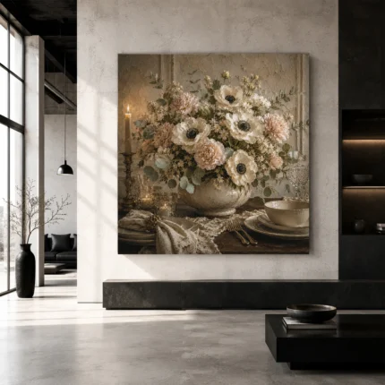 Floral Dining Room Wall Art wall art print for elegant interiors